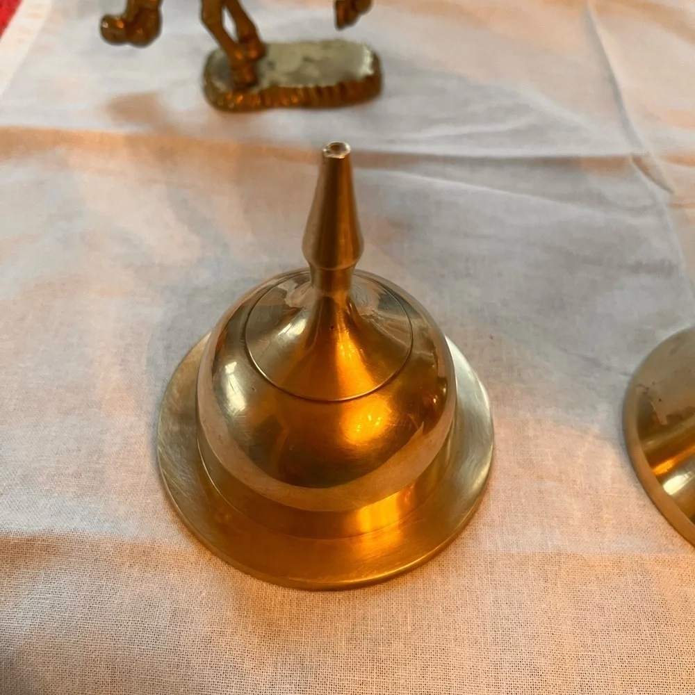 Vintage Brass Urn, Brass Vase, Ginger Jar